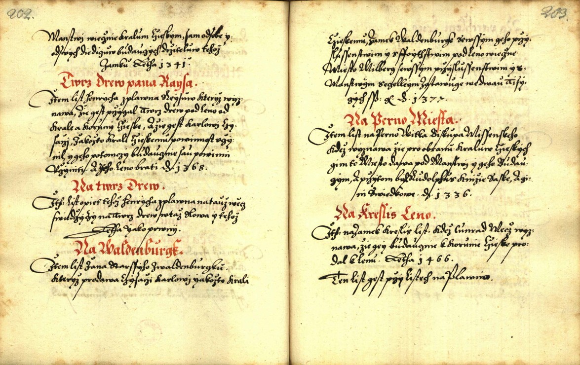 Náhledový obrázek Zřízení privilegií koruny a království českého jinak Registrum na deset truhlic z r. 1501 - 81