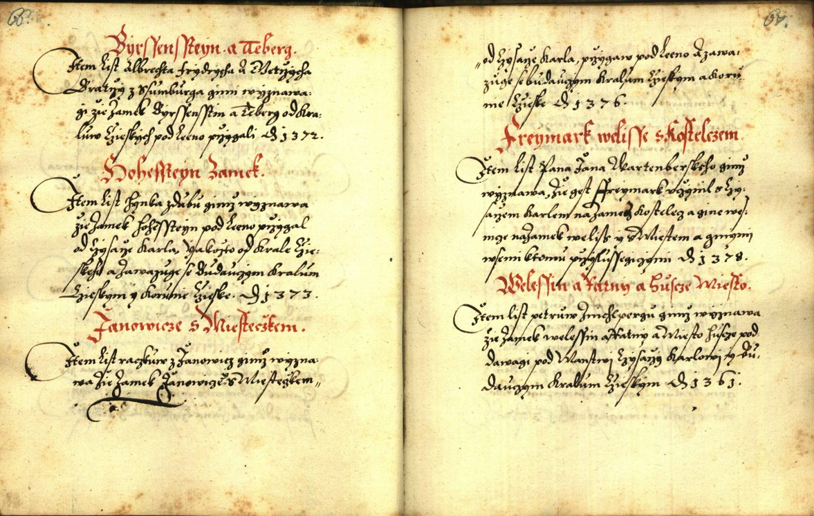 Náhledový obrázek Zřízení privilegií koruny a království českého jinak Registrum na deset truhlic z r. 1501 - 128