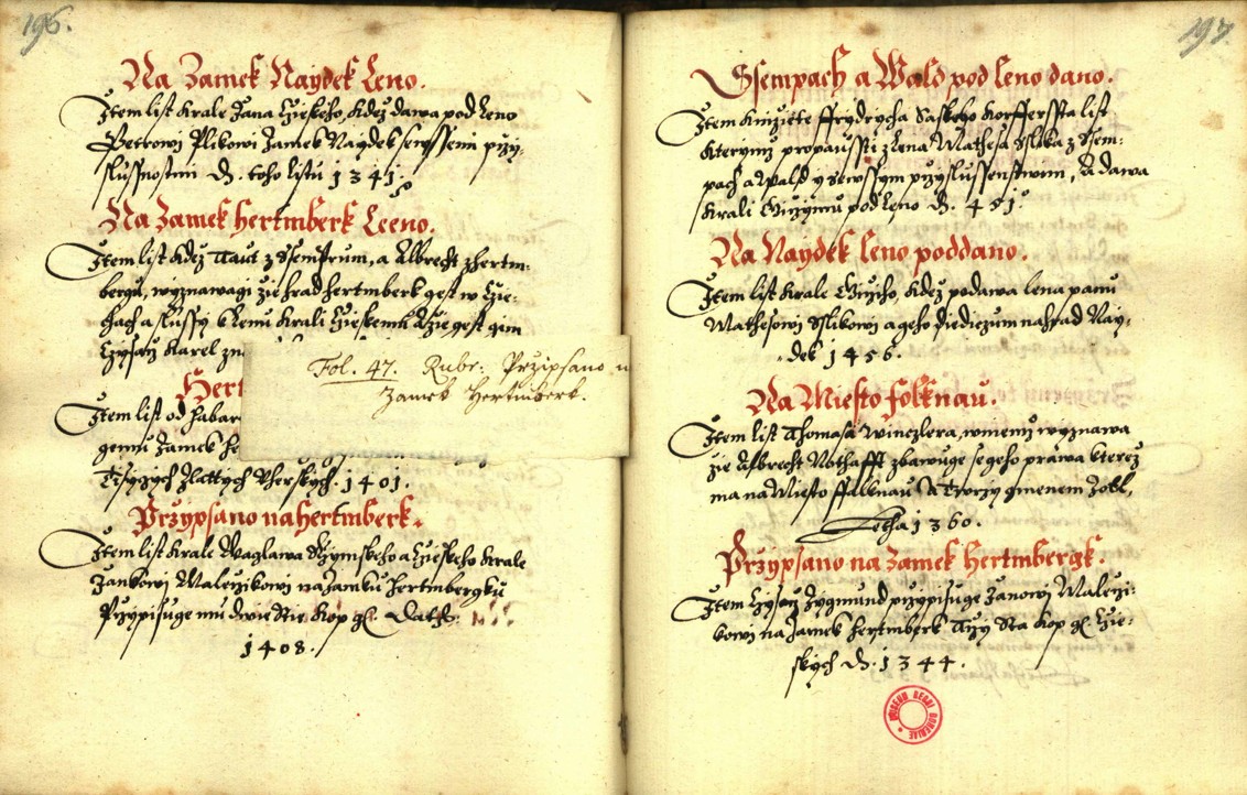 Náhledový obrázek Zřízení privilegií koruny a království českého jinak Registrum na deset truhlic z r. 1501 - 78