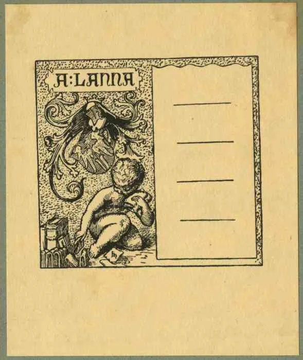 Obrázek Exlibris pro Vojtěcha rytíře Lannu