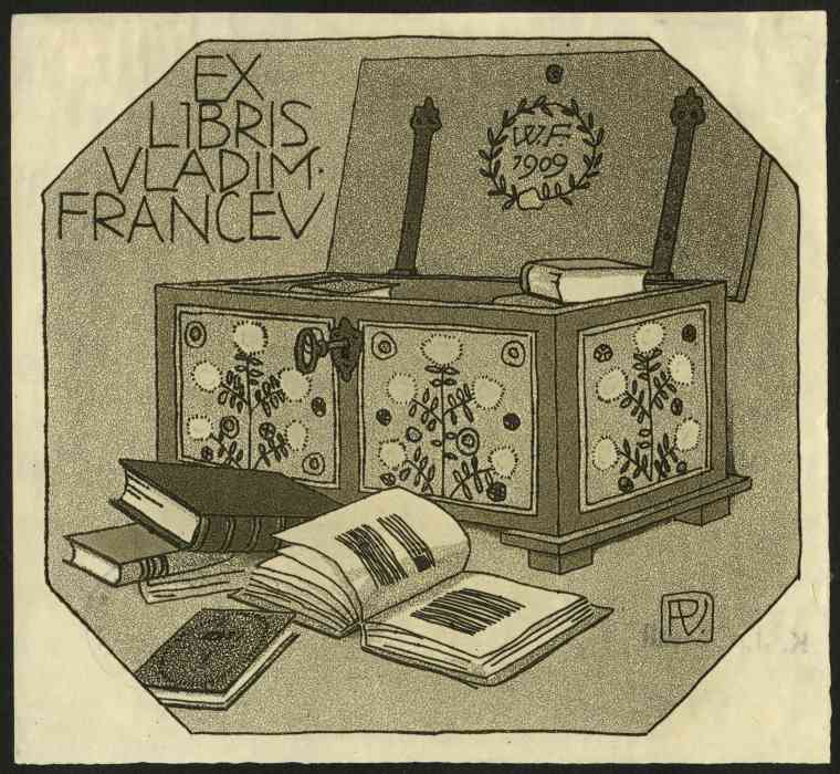 Náhledový obrázek Exlibris pro Vladim. Franceva - 1
