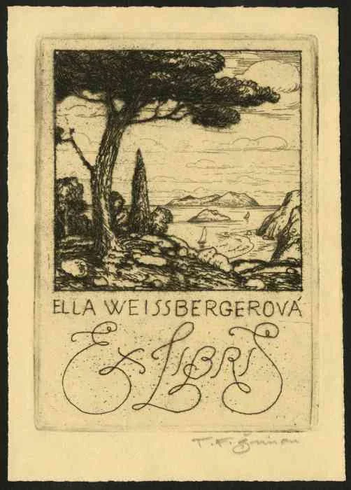 Náhledový obrázek předmětu Exlibris pro Ellu Weissbergerovou