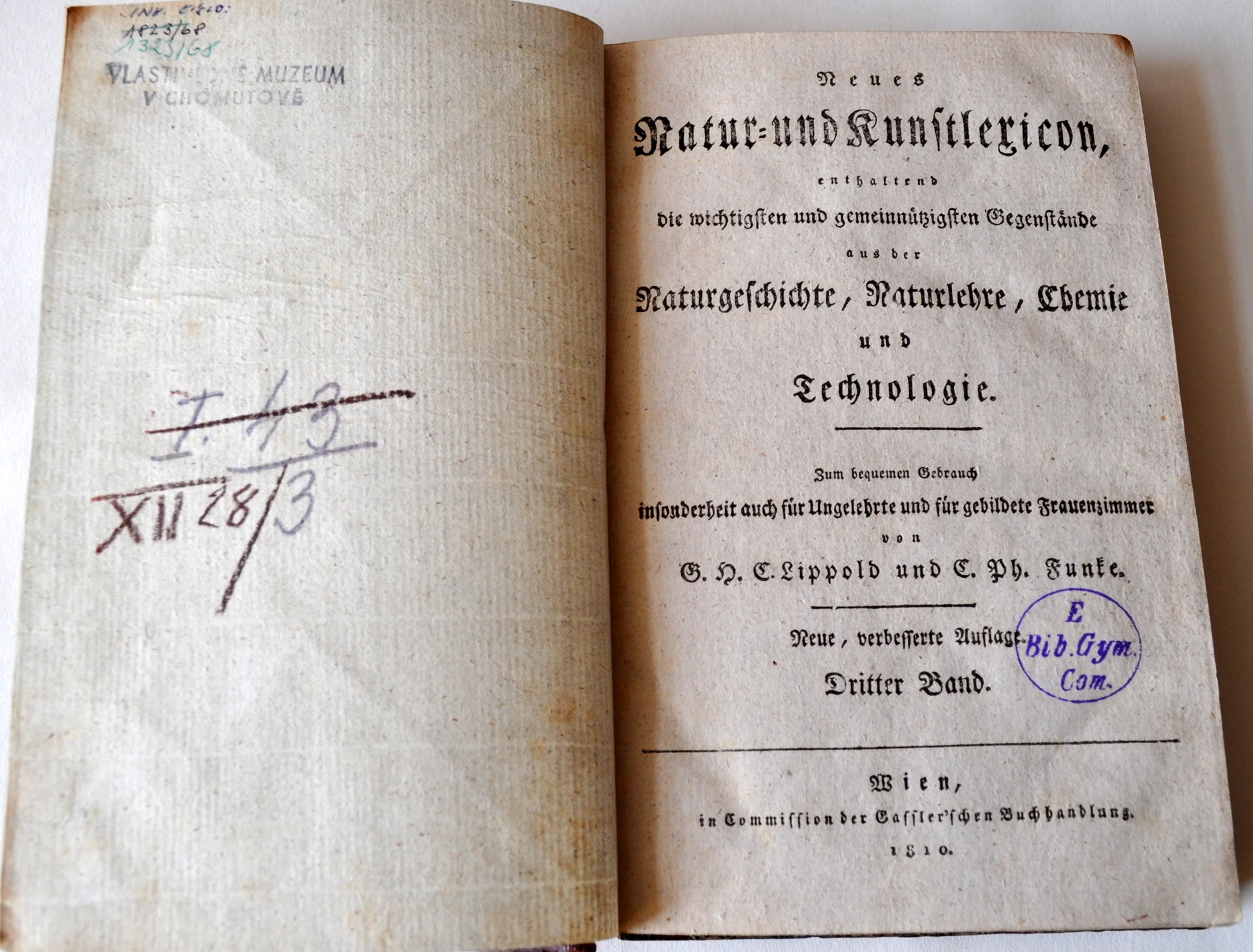 Náhledový obrázek předmětu vázaná kniha Neues Natur-und Kunstlexicon, enthaltend die wichtigsten und gemeinnützigsten Gegenstände aus der..