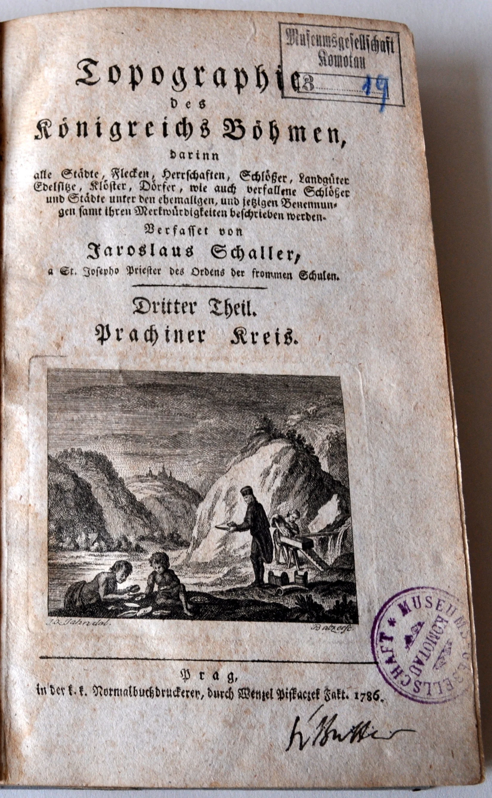 Náhledový obrázek předmětu vázaná kniha Topographie des Königreichs Böhmen. Prachiner Kreis. Dritter Theil.