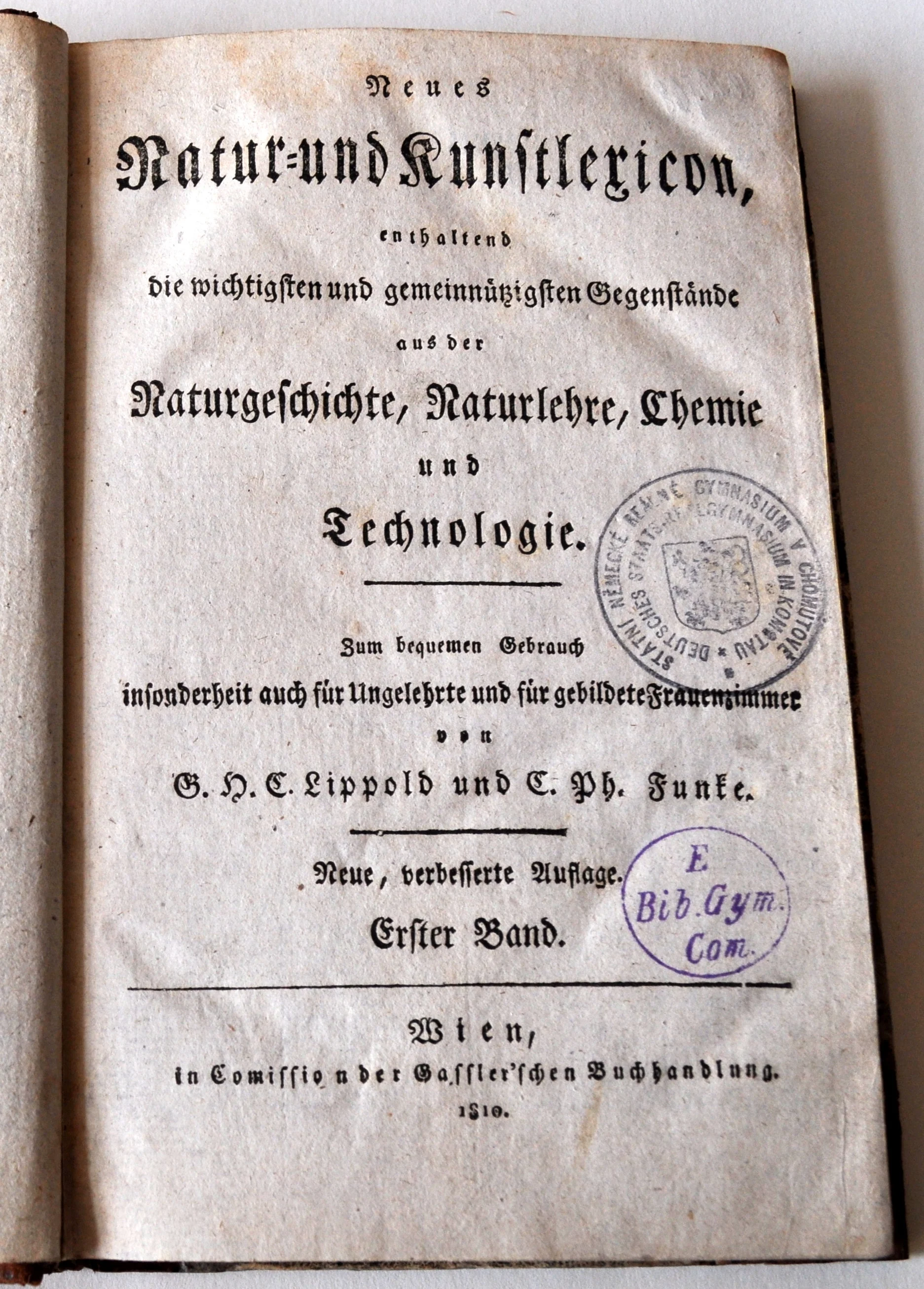 Náhledový obrázek předmětu vázaná kniha Neues Natur-und Kunstlexicon, enthaltend die wichtigsten und gemeinnützigsten Gegenstände aus der Na