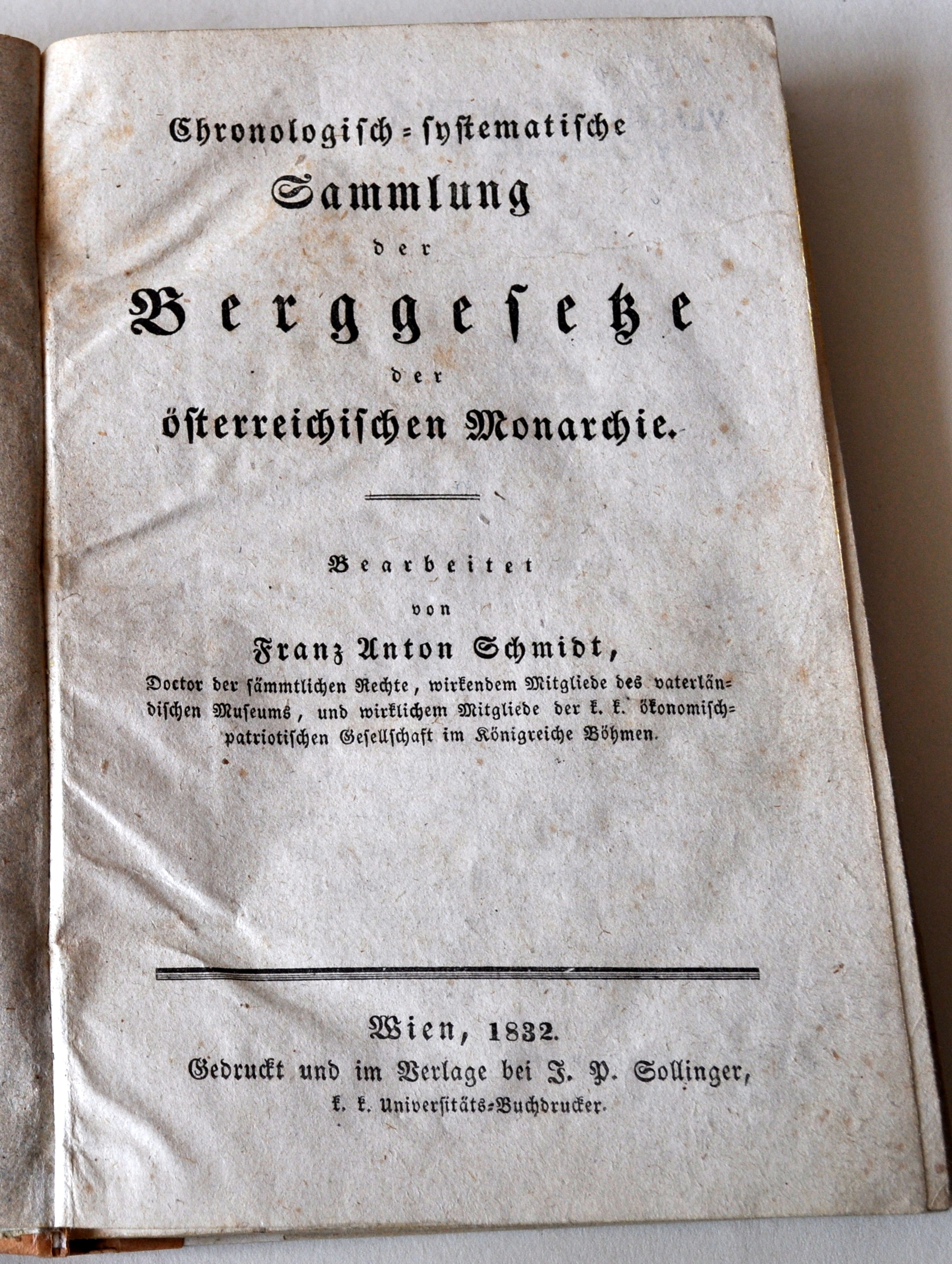 Náhledový obrázek vázaná kniha Chronologisch=systematische Sammlung der Berggesetze der österreichischen Monarchie - 1
