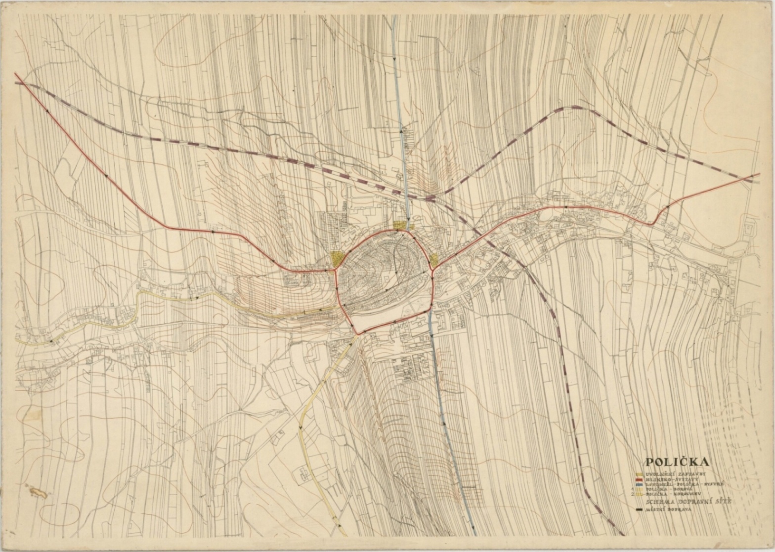 Náhledový obrázek Polička - analytický plán historického jádra - plán - 3