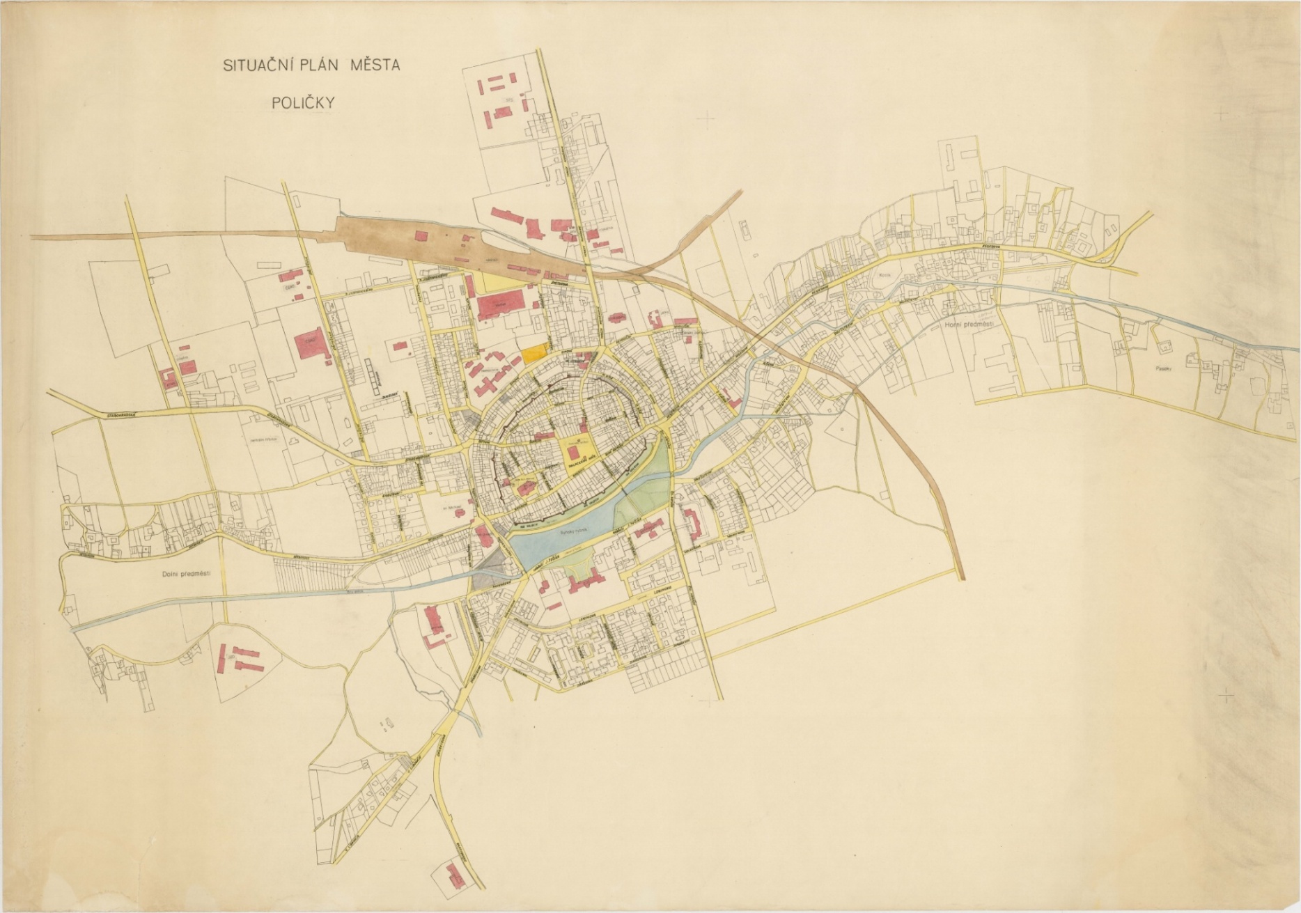 Náhledový obrázek Polička - mapa evidence nemovitostí - plán - 4