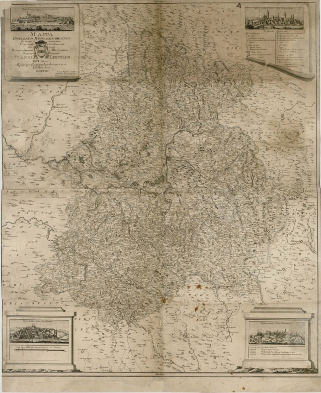 Náhledový obrázek Mappa Dioecenseos Reginaehradecensis - mapa - 1