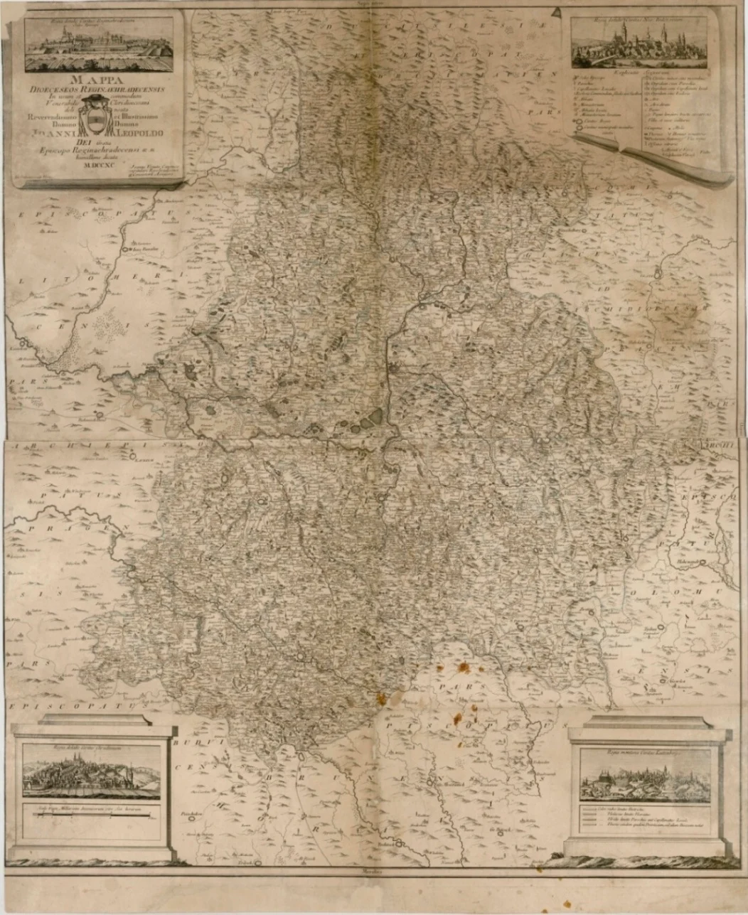 Náhledový obrázek předmětu Mappa Dioecenseos Reginaehradecensis - mapa