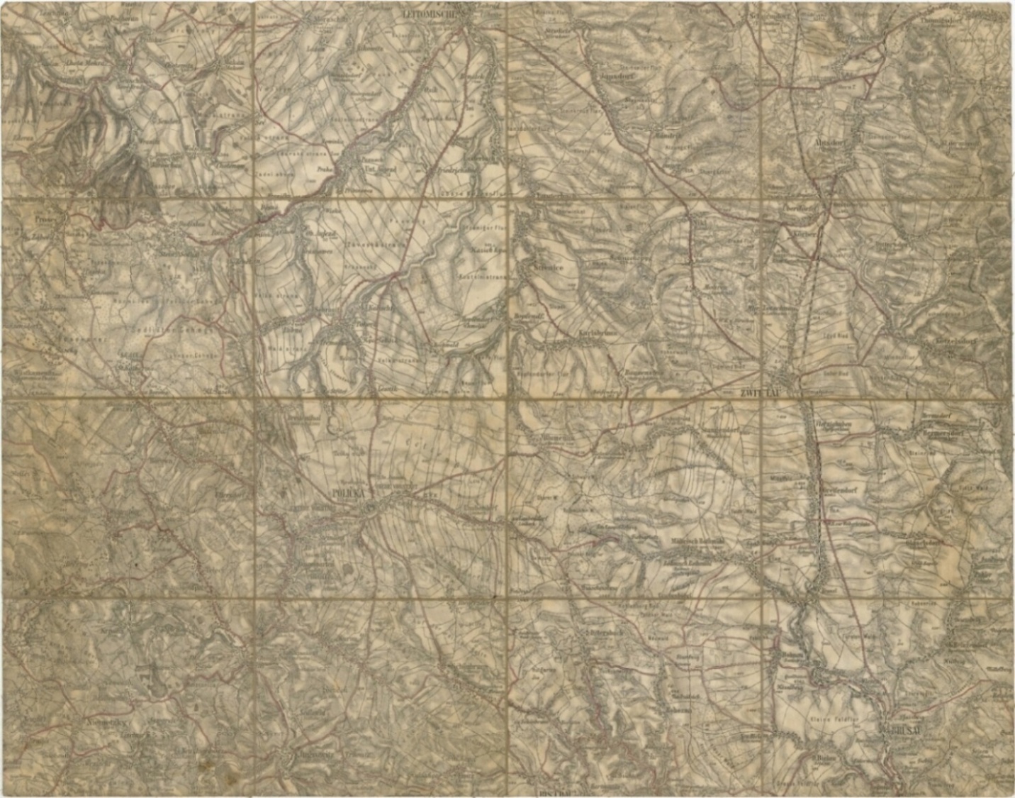 Náhledový obrázek Policzka und Zwittau - mapa - 1