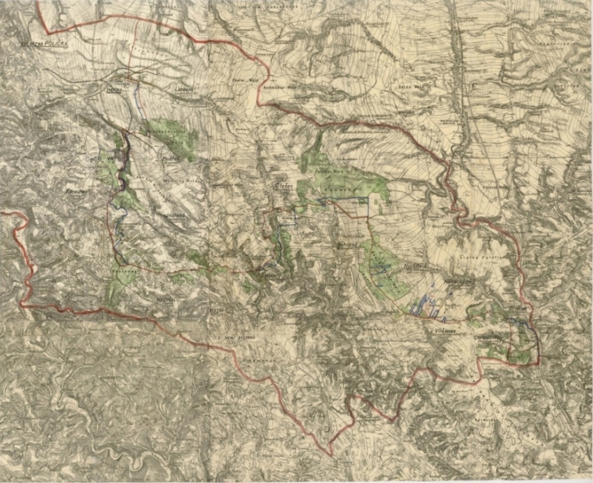 Náhledový obrázek Poličsko zábor - mapa - 1