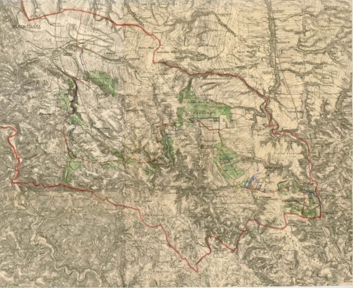 Náhledový obrázek předmětu Poličsko zábor - mapa