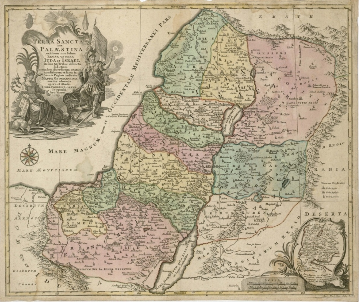 Náhledový obrázek Mapa Palestiny - mapa - 1