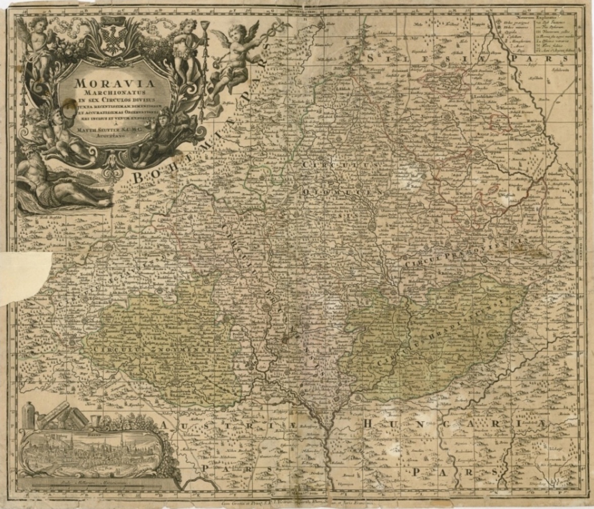Náhledový obrázek Mapa Moravy - mapa - 1