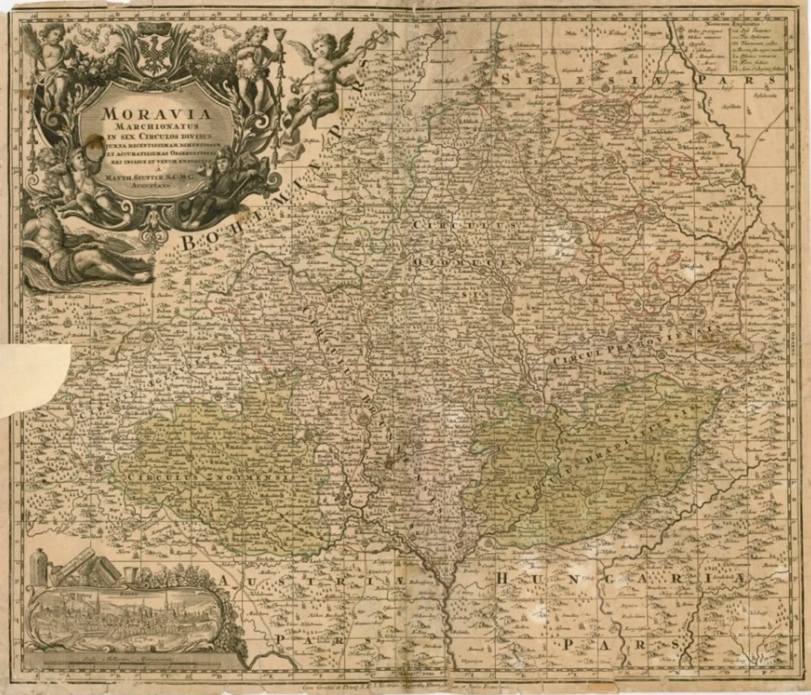 Obrázek Mapa Moravy - mapa