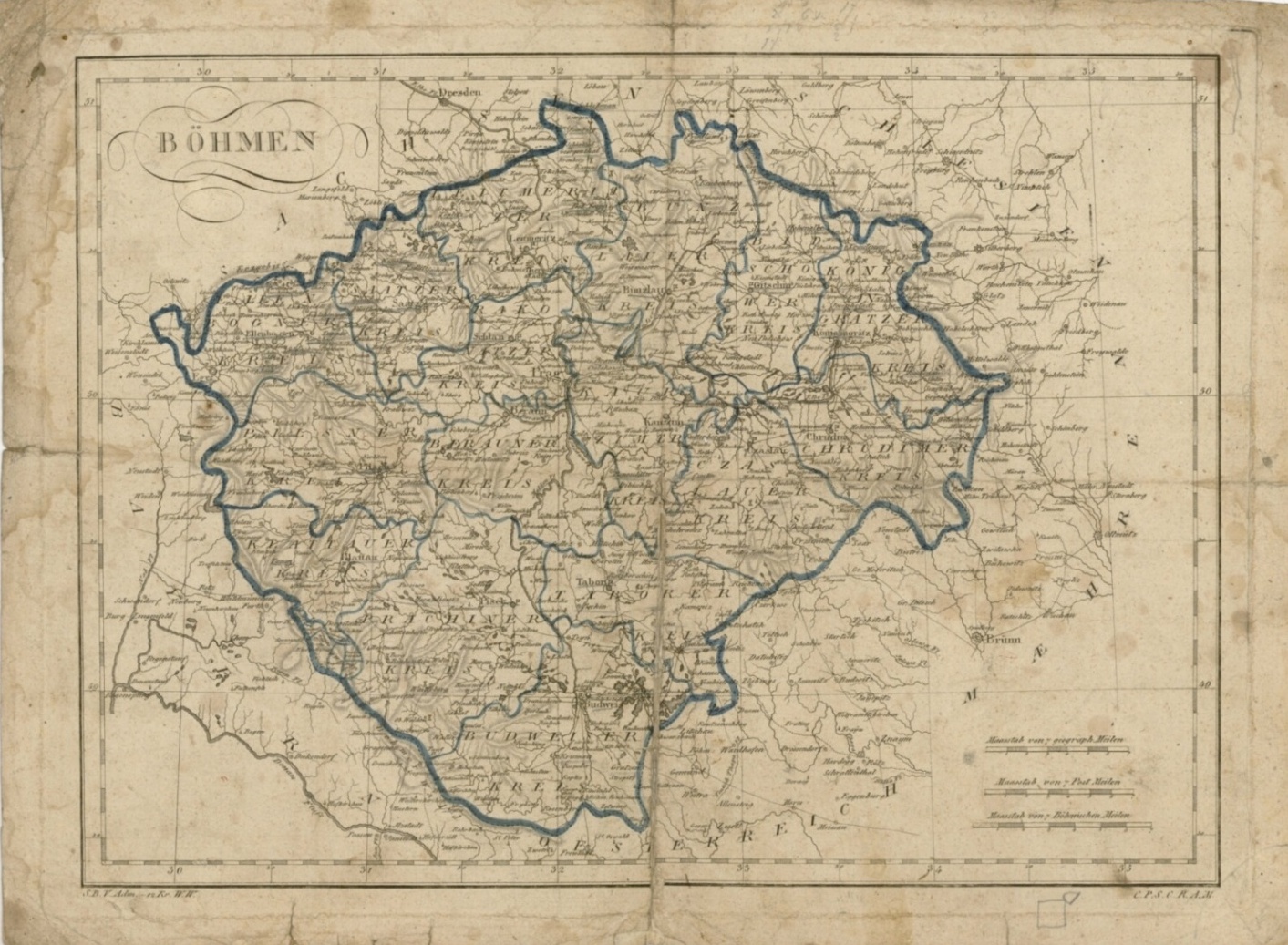 Náhledový obrázek Mapa Čech - mapa - 1