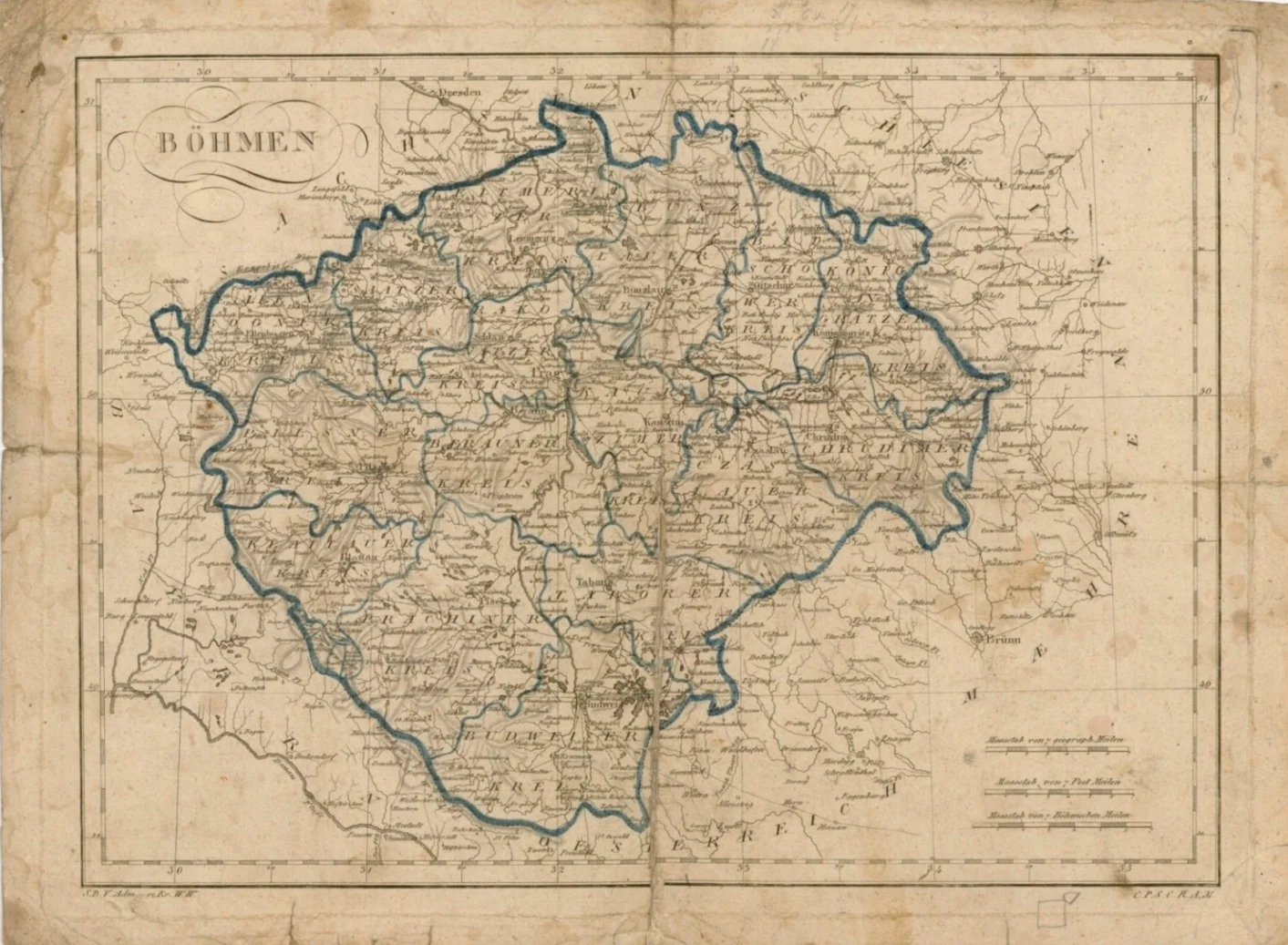 Obrázek Mapa Čech - mapa