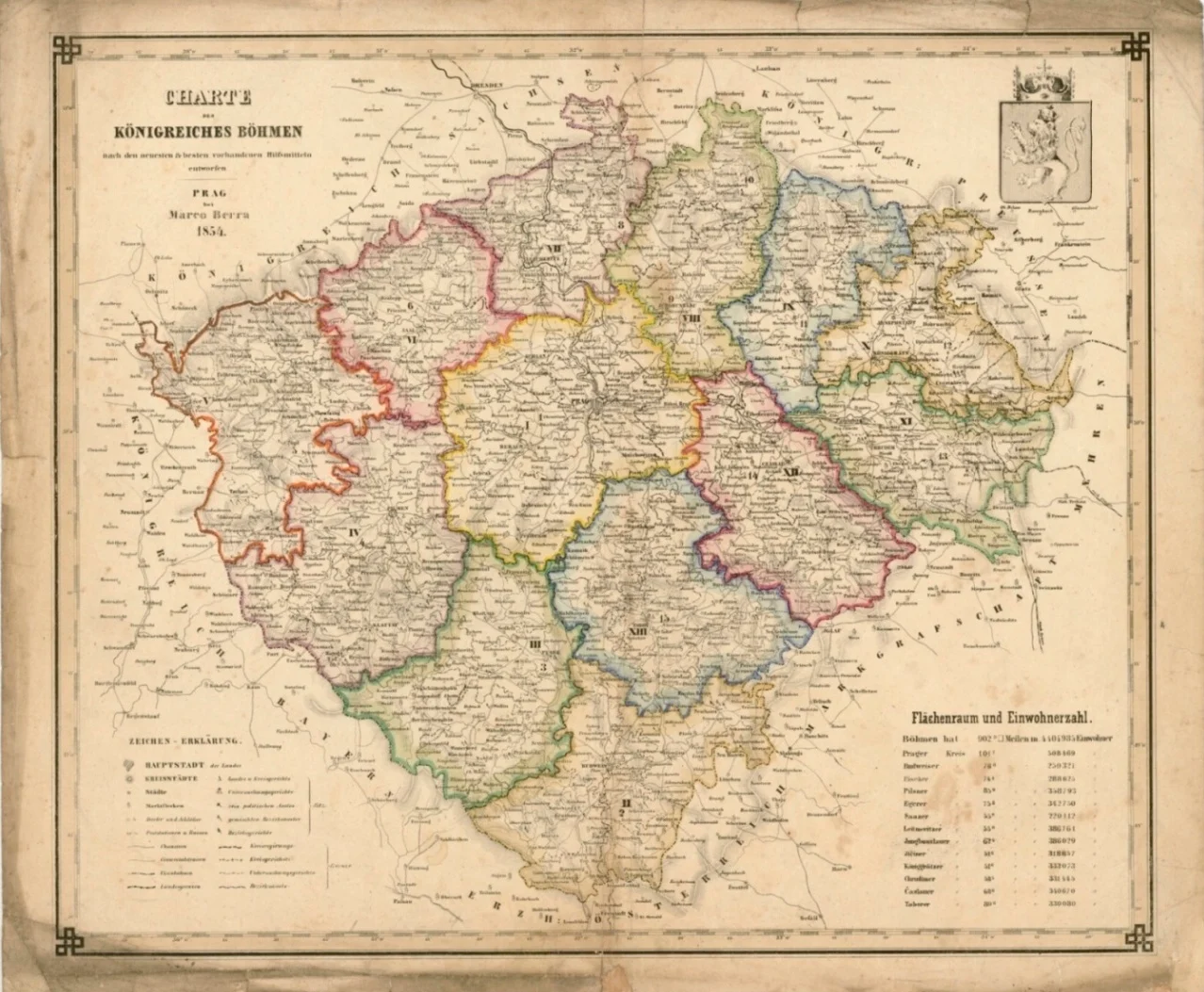 Obrázek Mapa Českého království - mapa