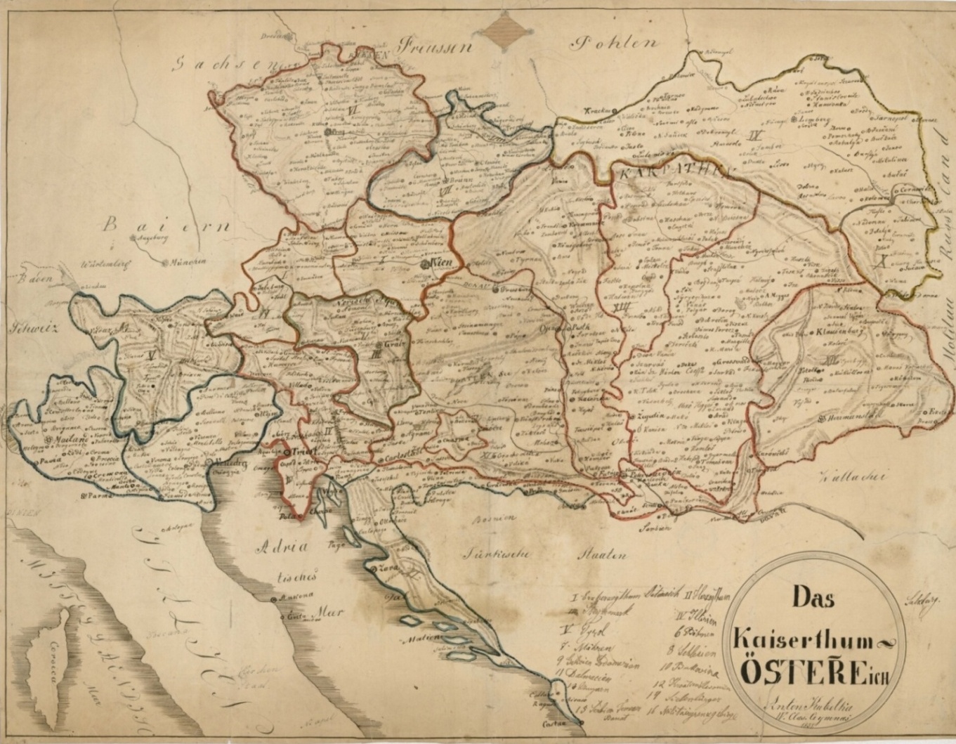 Náhledový obrázek Mapa Rakouska - mapa - 1