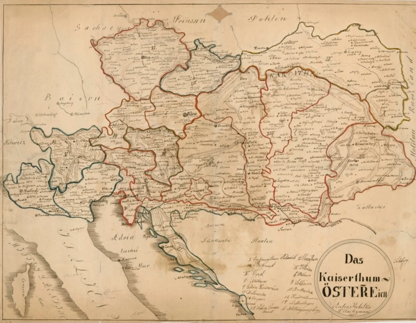 Obrázek Mapa Rakouska - mapa