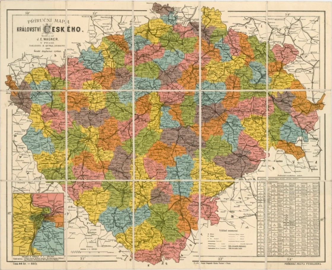 Obrázek Příruční mapa Království českého - mapa