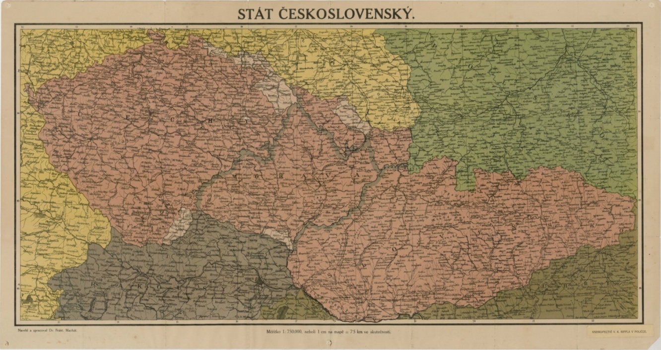Náhledový obrázek Československo - mapa - 1