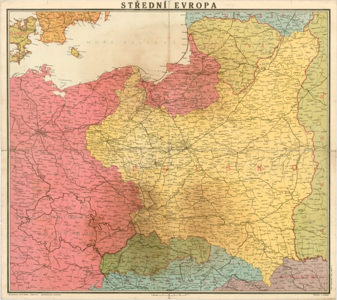 Obrázek Střední Evropa - mapa