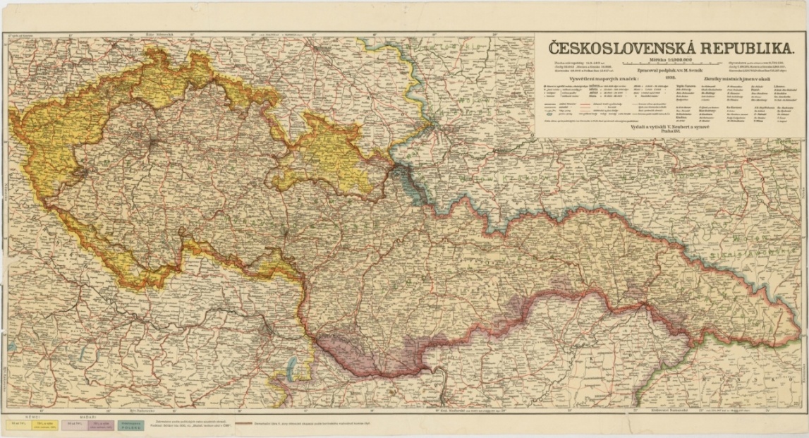 Náhledový obrázek Československo - mapa - 1