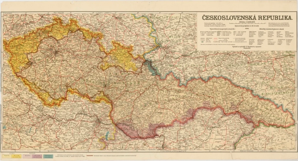 Obrázek Československo - mapa