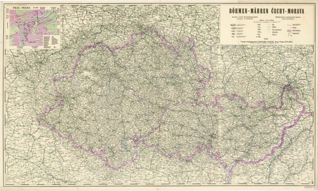 Náhledový obrázek Čechy a Morava - mapa - 1