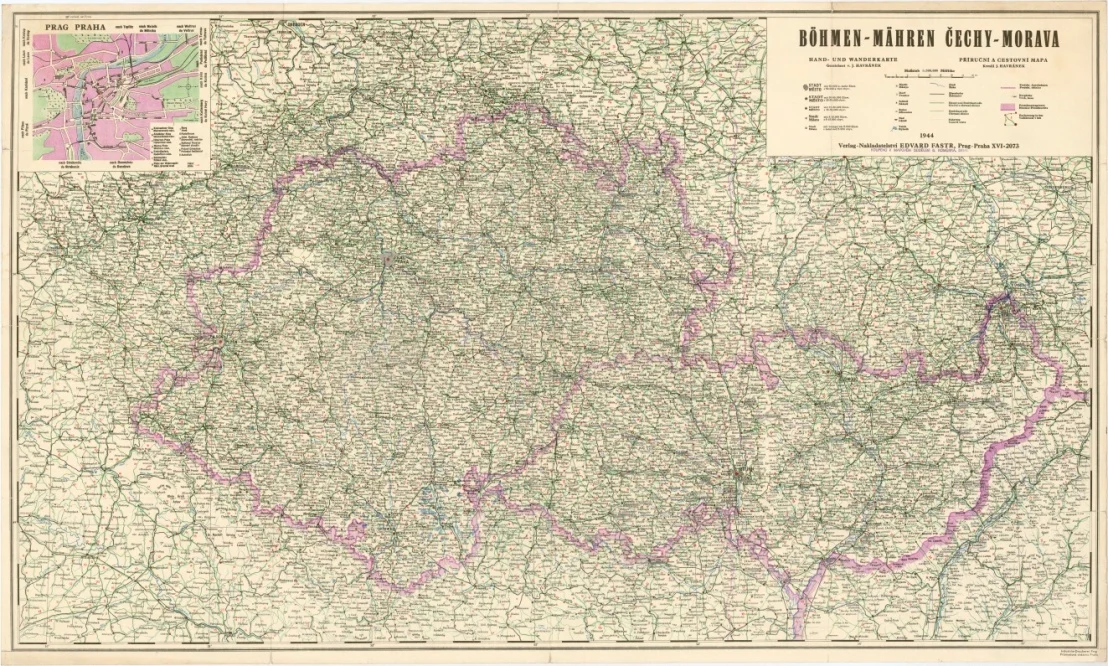 Obrázek Čechy a Morava - mapa