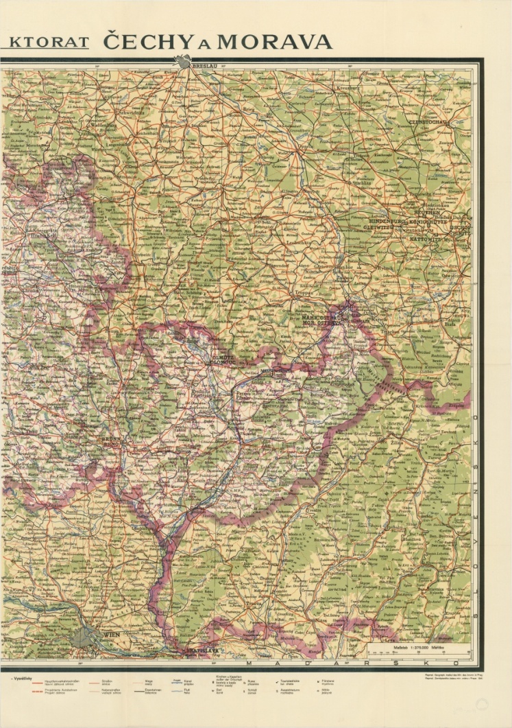 Náhledový obrázek Protektorát Čechy a Morava - mapa - 2