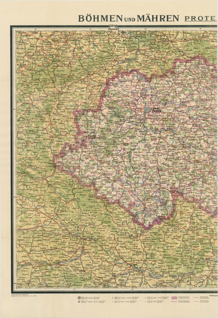 Náhledový obrázek Protektorát Čechy a Morava - mapa - 1