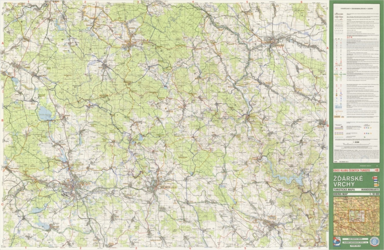 Náhledový obrázek Žďárské vrchy - mapa - 1