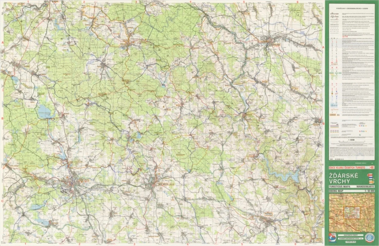 Obrázek Žďárské vrchy - mapa
