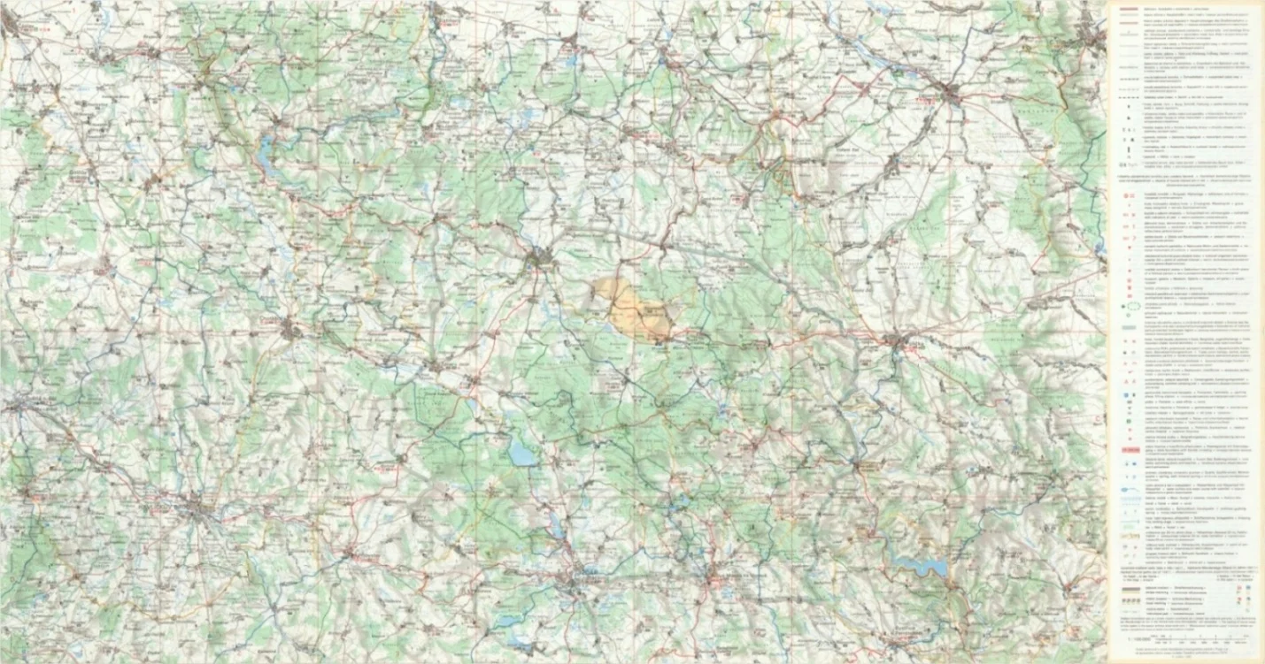 Obrázek Žďárské vrchy - mapa