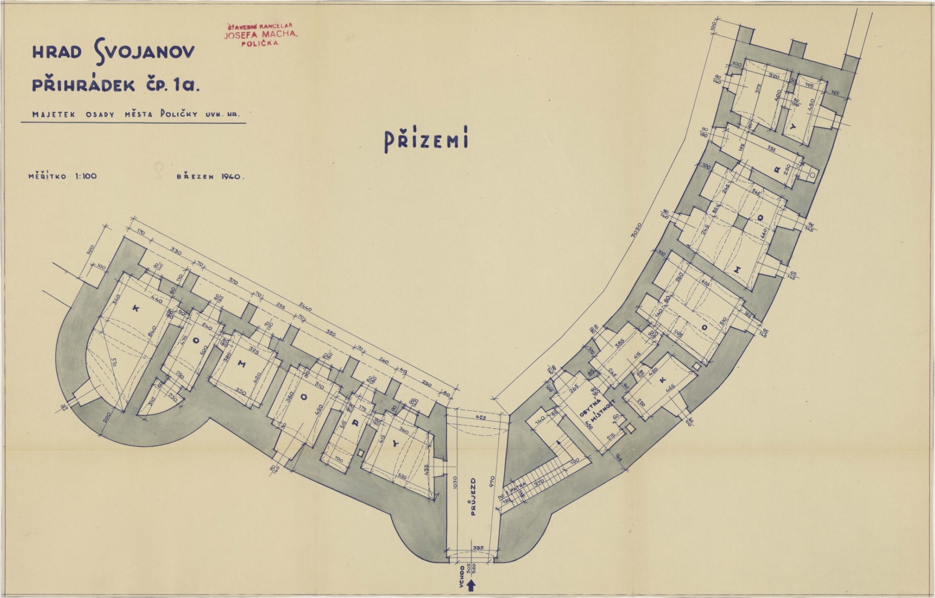 Náhledový obrázek Svojanov - plány hradu - plán - 1