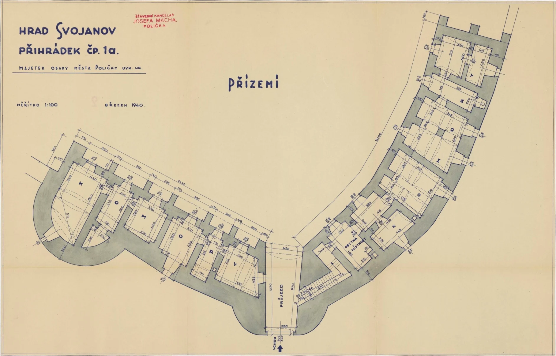 Obrázek Svojanov - plány hradu - plán