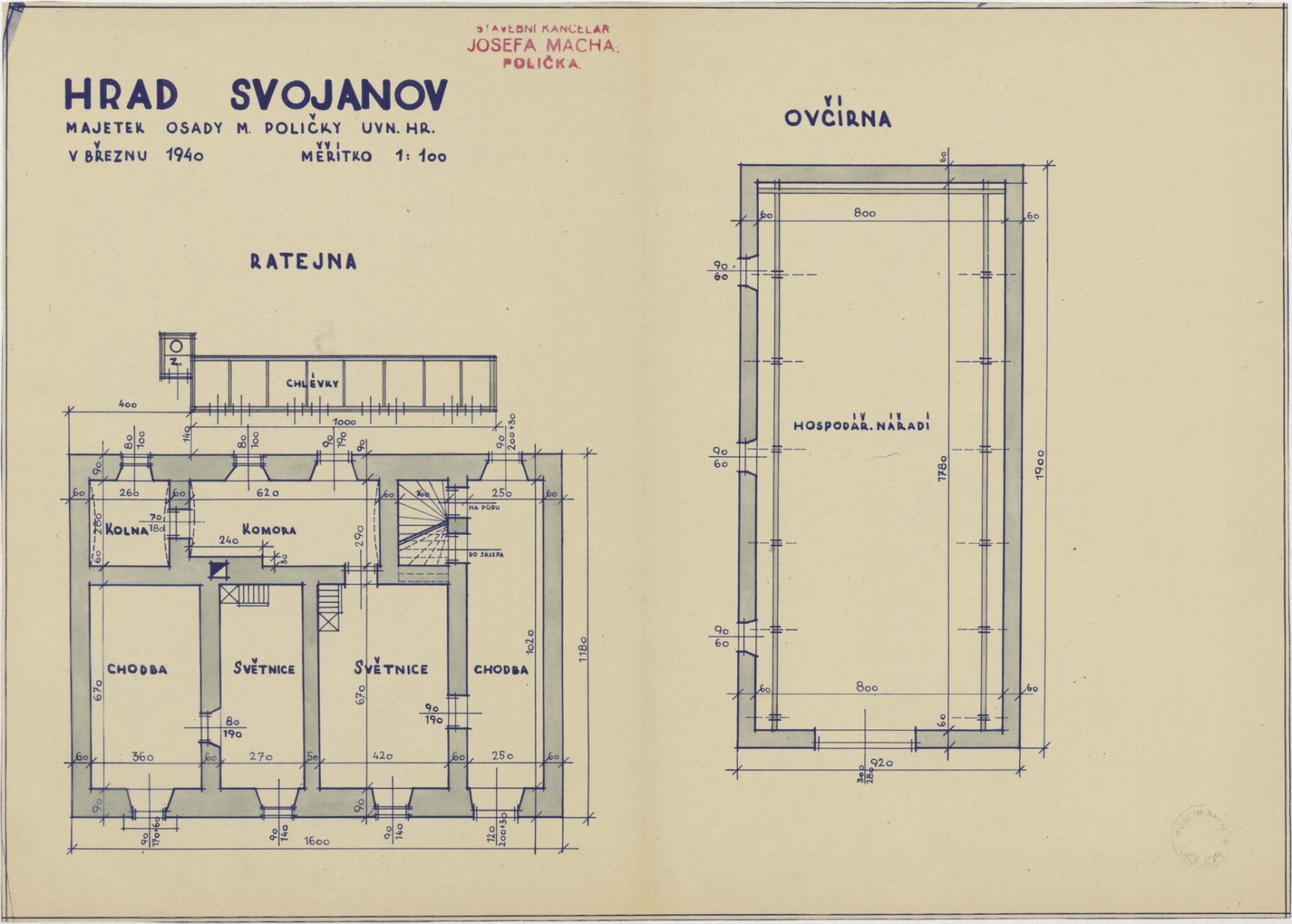 Náhledový obrázek Svojanov - plány hradu - plán - 6