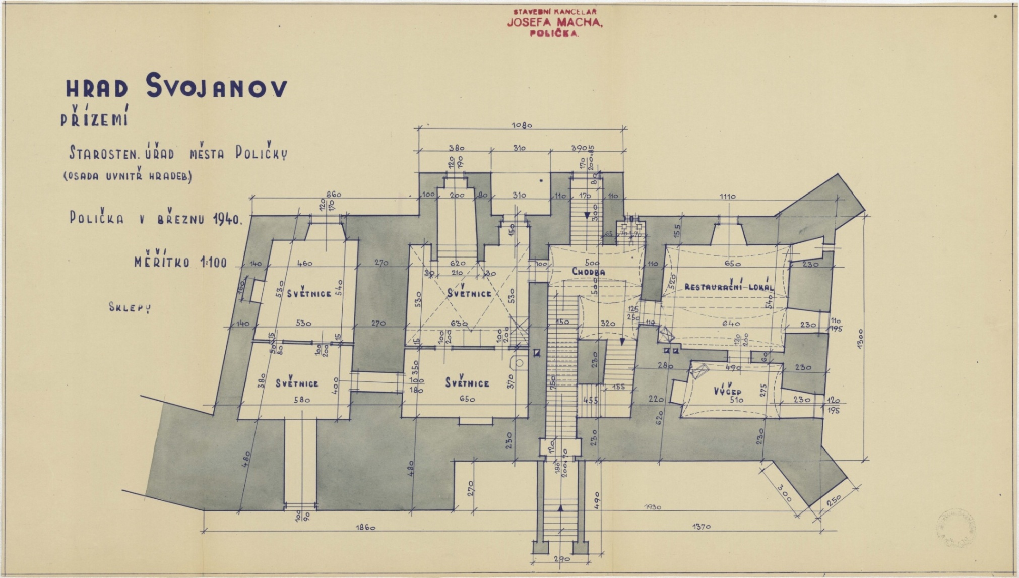 Náhledový obrázek Svojanov - plány hradu - plán - 3
