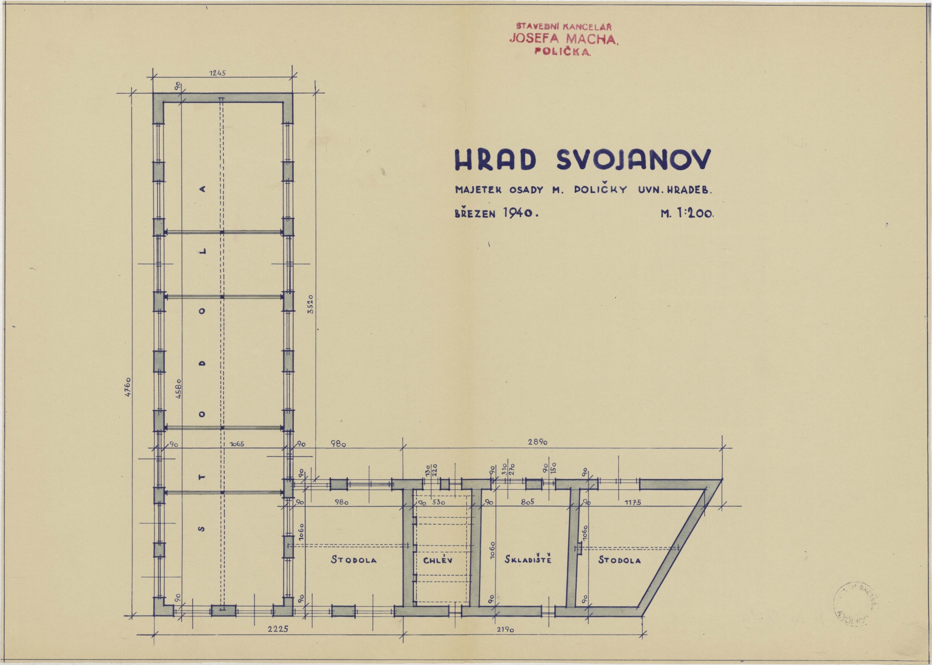 Náhledový obrázek Svojanov - plány hradu - plán - 8