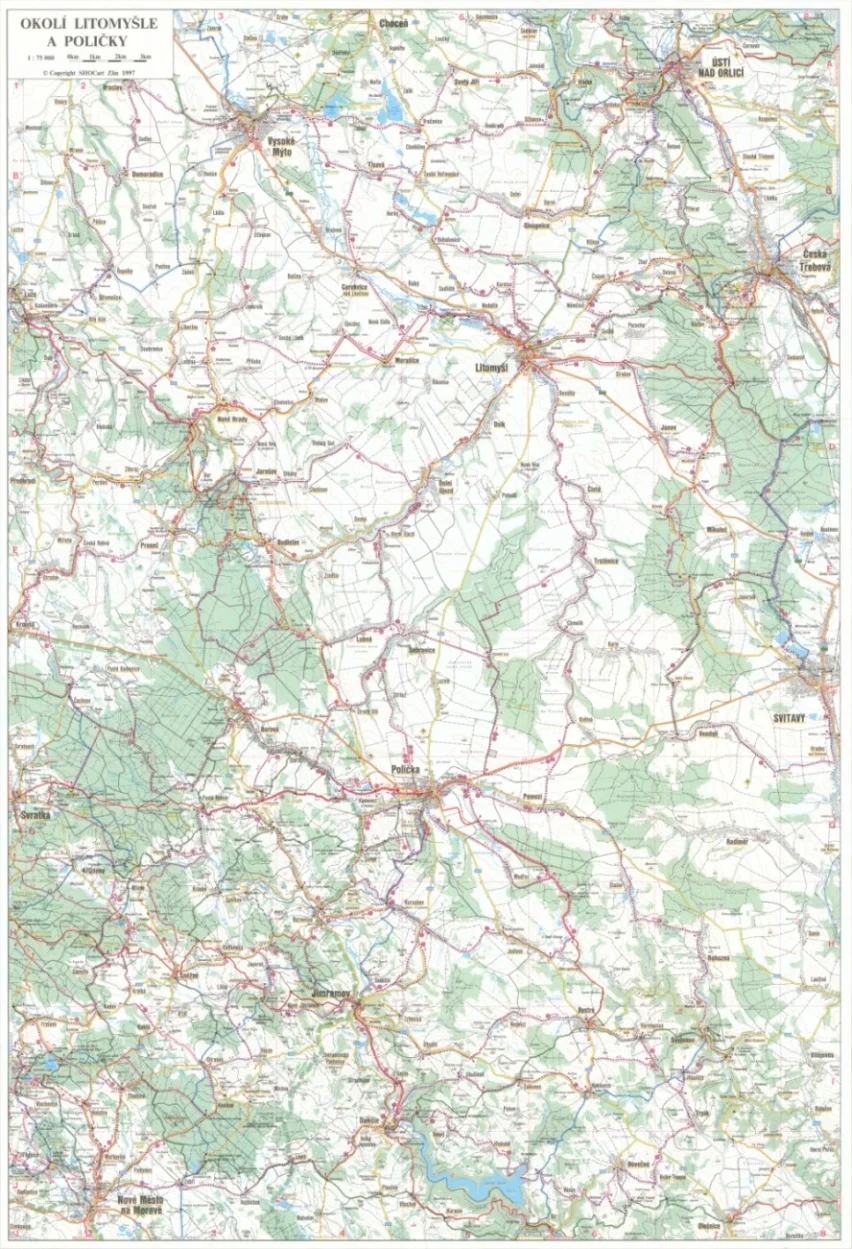 Obrázek Polička Litomyšl okolí - plán
