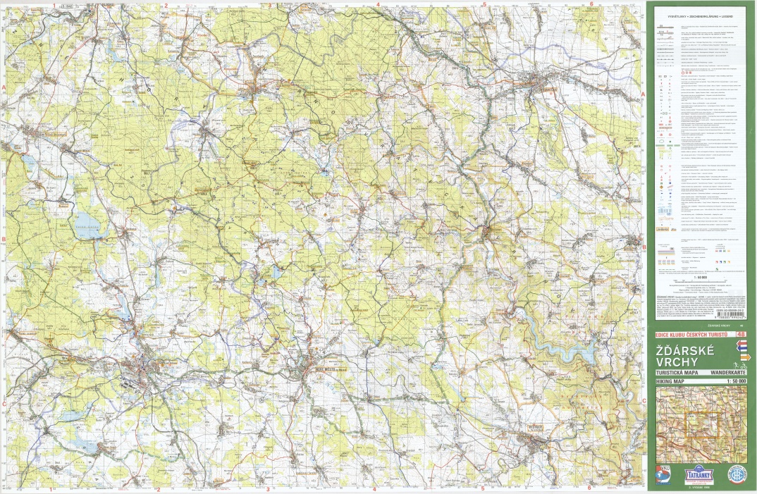Náhledový obrázek Žďárské vrchy - mapa - 1