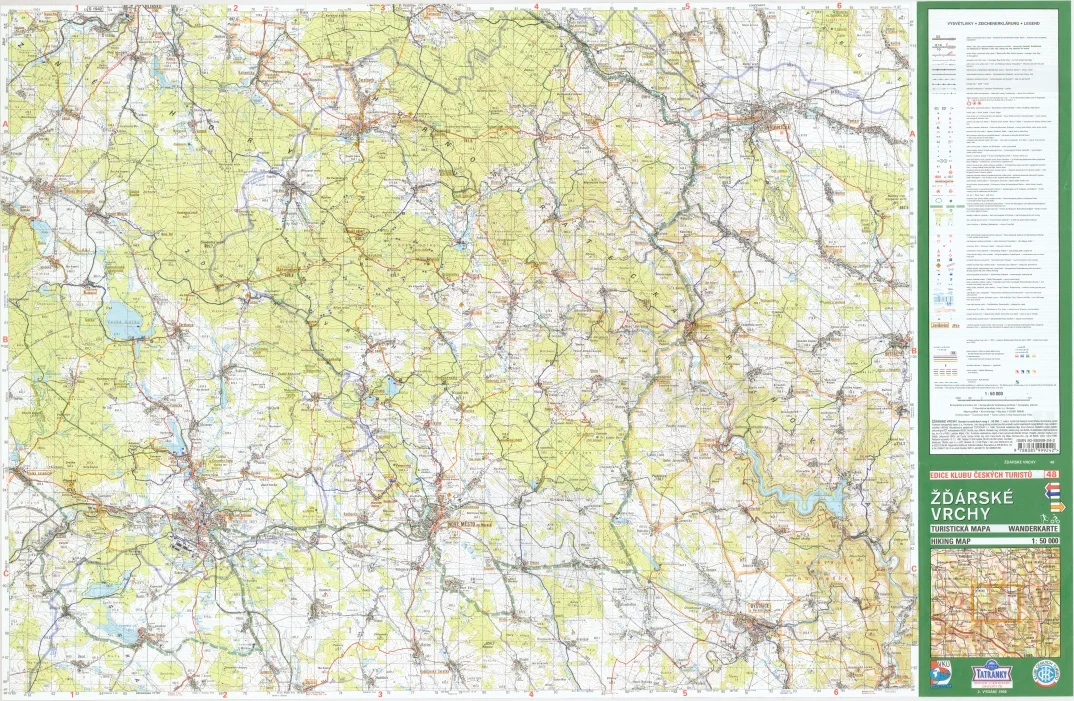 Obrázek Žďárské vrchy - mapa
