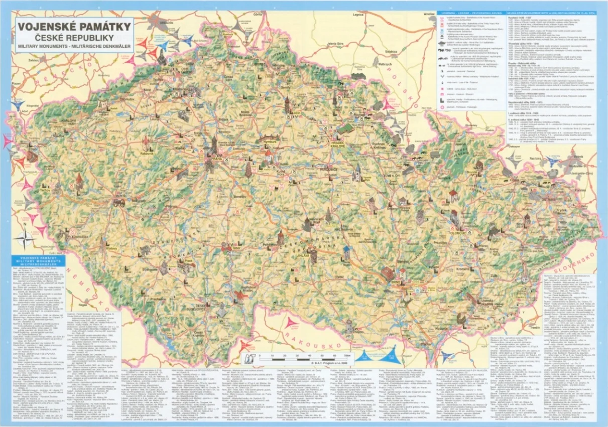 Obrázek Vojenské památky České republiky - Mapa
