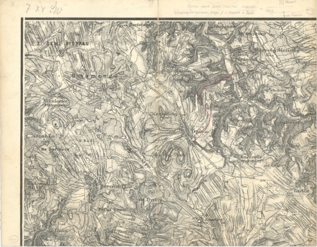 Náhledový obrázek Poličsko vojenské mapování 1877-1880 - mapa - 1
