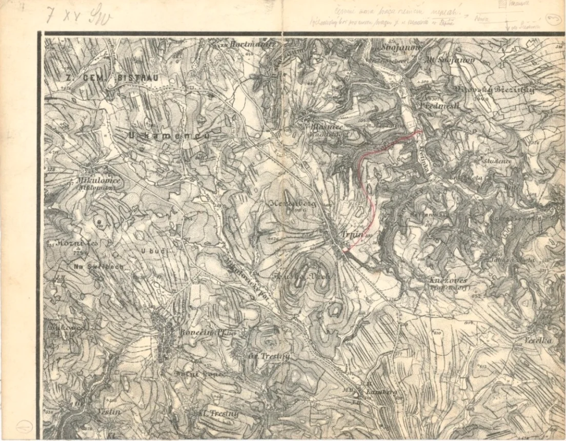 Obrázek Poličsko vojenské mapování 1877-1880 - mapa