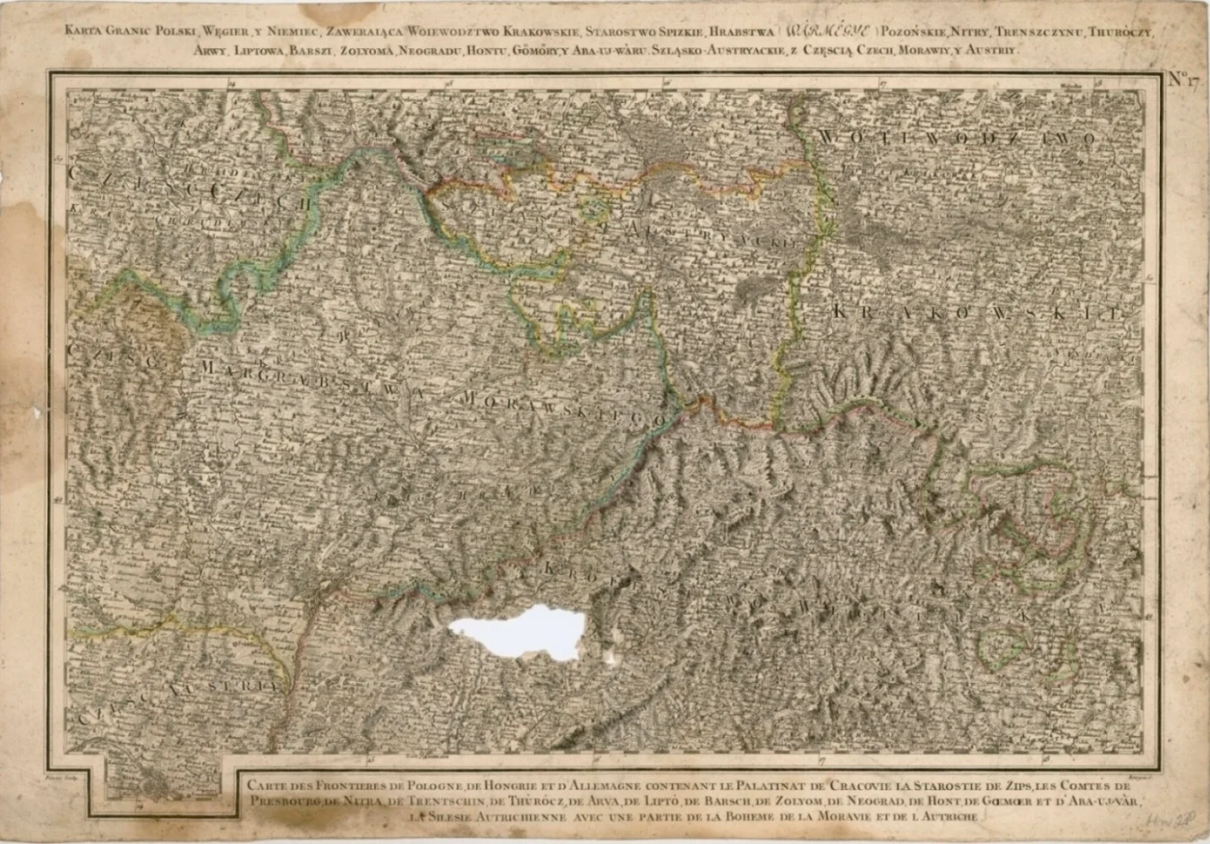 Obrázek Polsko mapa hranic s Maďarskem, Německem atd. - mapa