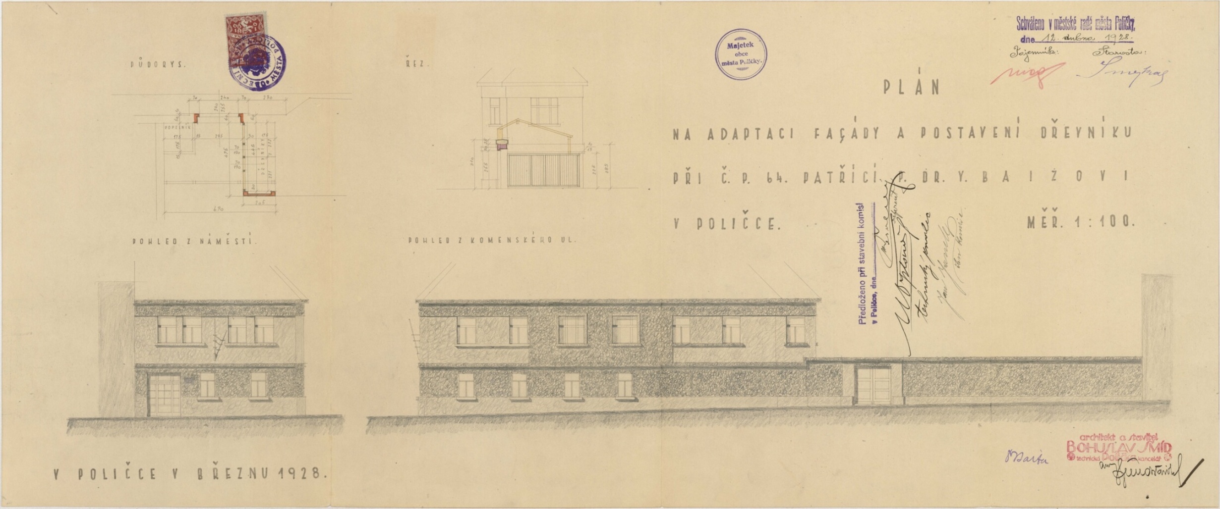 Náhledový obrázek Polička čp. 64 - plán - 1